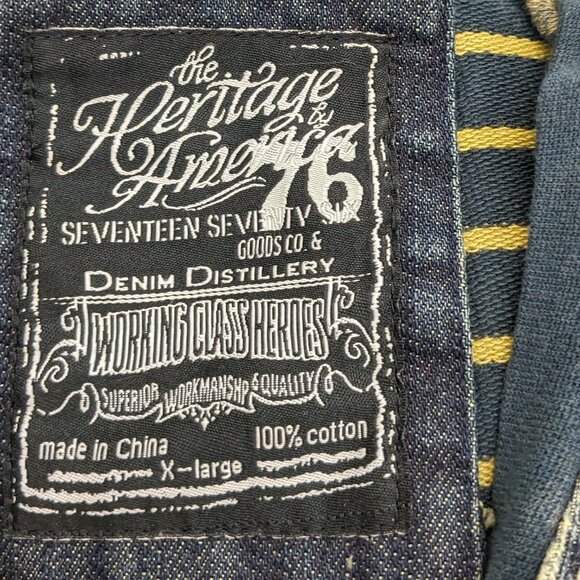 The Heritage by America 1776 Denim Distillery Men’s Shirt Tye Dye XL Cotton - Picture 8 of 10